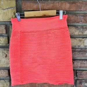 Neon Orange Tube Skirt, size S